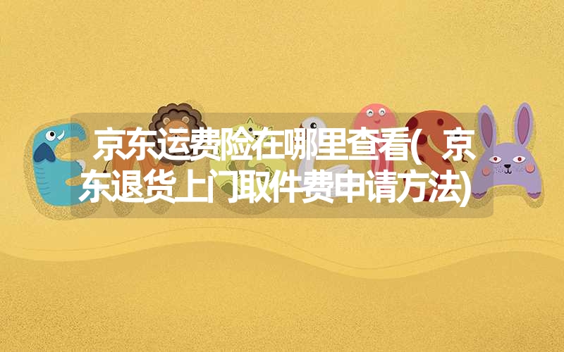 京东运费险在哪里查看(京东退货上门取件费申请方法) 京东运费险在哪里查看(京东退货上门取件费申请方法)