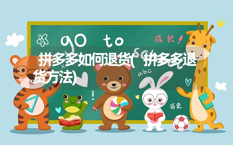<font color='1677721'>拼多多如何退货(拼多多退货方法)</font>