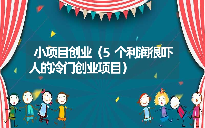 小项目创业(5个利润很吓人的冷门创业项目) 小项目创业(5个利润很吓人的冷门创业项目)